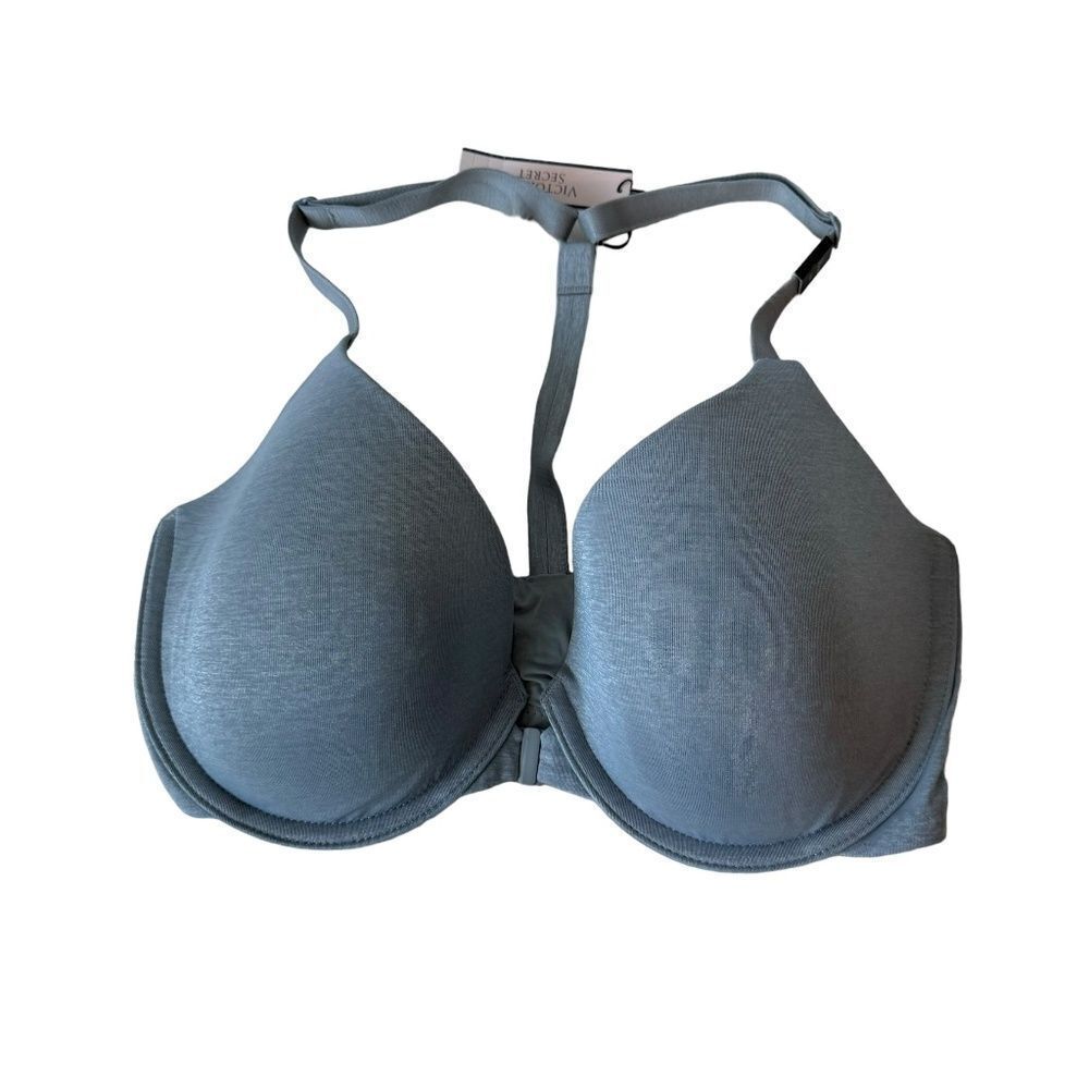Victoria's Secret NWT‎ Blue-Grey Racerback Semi Demi Bra Sz 32DD